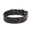 Obojek pro psa 4 cm s přezkou "Volcano" (Barva obojku Černá, Přezka Stříbrná, Velikost XL)