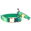 Obojek pro psa 2,5 cm "Wild nature" (Barva Zelená, Trojzubec Plast, Velikost S)