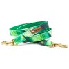 Vodítko pro psa "Wild nature" (Barva Zelená, Kování Zlaté, Typ Přepínací 2,5m)