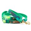 Vodítko pro psa "Wild nature" (Barva Zelená, Kování Zlaté, Typ Přepínací 2,5m)