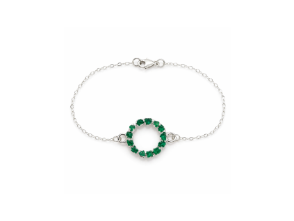 4 ARGENTA pami Bracelet smaragd emerald