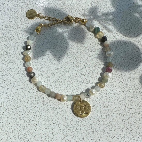 Zodiac gemstone bracelet