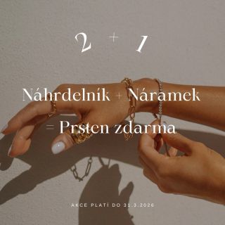 2 + 1 🎁 Vyber si libovolný náhrdelník a náramek z naší nabídky a my ti k nim přidáme prsten z drahých kamenů ZDARMA 💍💎...
