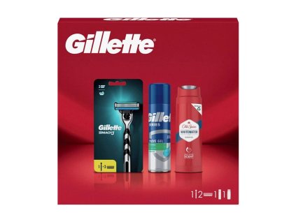 Gillette Mach3 Stojček 2NH + Gel 200ml + OS SG250ML White Water
