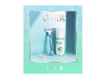 Gillete Venus strojček + 2NH +gel 75ml Satin Aloe