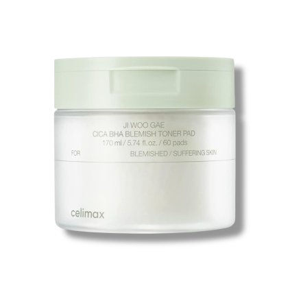 Celimax Ji Woo Gae Cica BHA Blemish Toner Pad – Tonizační tamponky – 60 ks