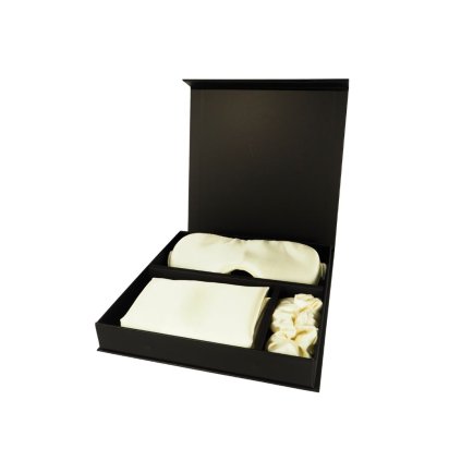 Dárkový set (maska na oči + scrunchie + povlak na polštář) - Cream