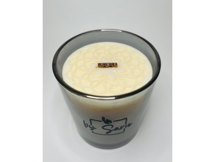 Barre Vanilla -svíce s afirmací a dřevěným knotem