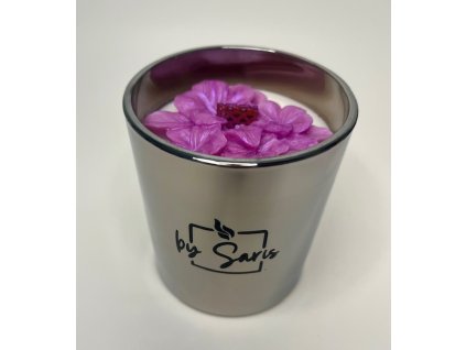 Jasmín, růže, orchidej - svíce s afirmací a dřevěným knotem