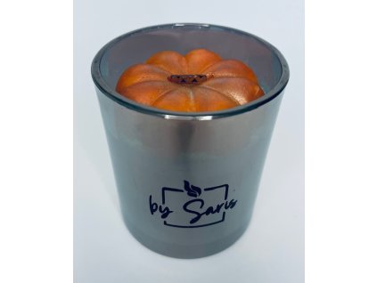 Dýňová fantazie - svíce s afirmací a dřevěným knotem