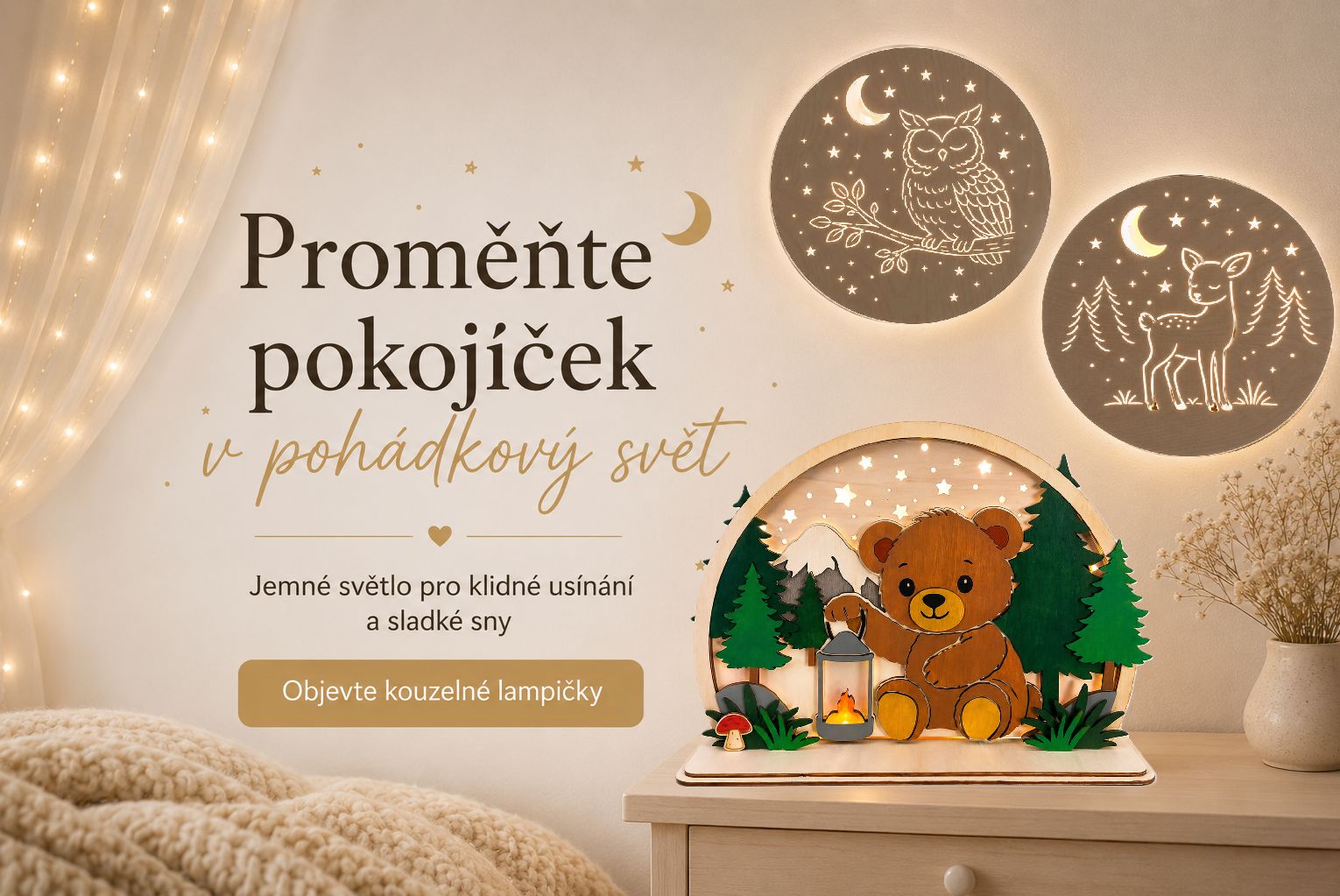 Dětské lampičky pro klidné usínání