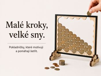 Motivační pokladnička na mince