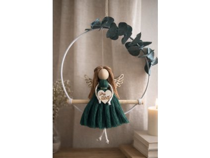 Andělka v kruhu - eukalyptus, vlastní text