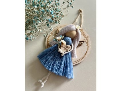 Andělka na kolečku s vlastním textem