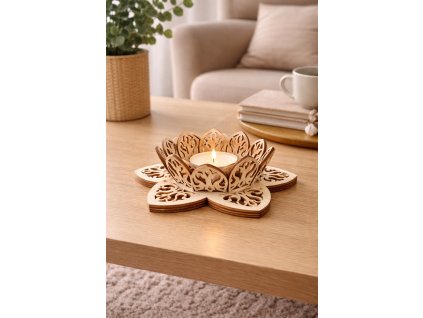 svícen mandala květ