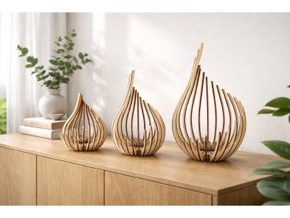 Designové svícny se světelným efektem