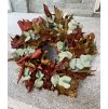 Podzimní věnec z barvených listů s eukalyptem