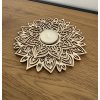 Dřevěný svícen mandala