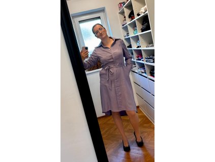 Dámské košilové šaty Luna -fialová