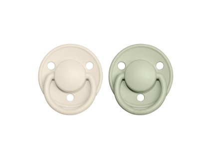 BIBS De Lux cumliky z prirodneho kaucuku zo silikonu 2ks Ivory+Sage