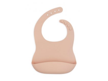 JOLLEIN Silikonový bryndák s korýtkem Pale pink