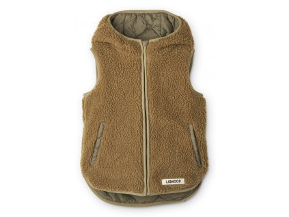 LW14249 Diana vest 9711 Golden caramel Oat mix Extra 0