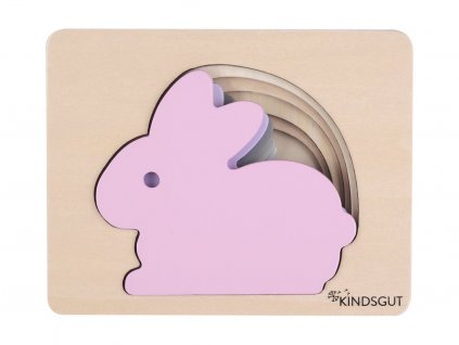 KINDSGUT Dřevěné puzzle zvířátko zajíček