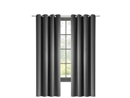 Zatemňovací závěsy Blackout 100% ZG-1, 150 x 250 cm-šedá/grafit
