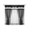 37 Voálová kusová záclona s závěsem Alena černá 400x150 cm