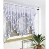 Luxusní vyšívaná záclona LG78WB s šedo-bílou krajkou 400x160 cm
