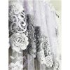 Luxusní vyšívaná záclona LG78WB s šedo-bílou krajkou 400x160 cm