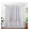 Bílá záclona se stříbrným motivem na pásce 140x250cm