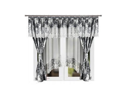 Sada záclon se závěsem BT672, 400x150 cm