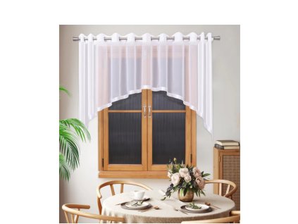 Hotová voálová záclona s kroužky Amelise 400x135 cm