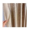 Sametový závěs Kamila 140x250 cm, béžový/stříbrný