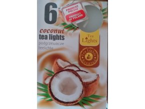 Čajová svíčka kokos, 6ks