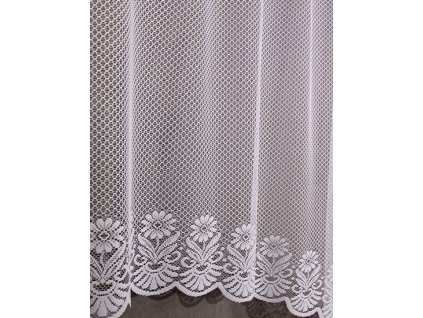 Žakárová záclona Kopretinka s dirkami na tyč v metráží