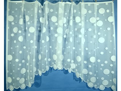 Hotová oblouková záclona Bublinka