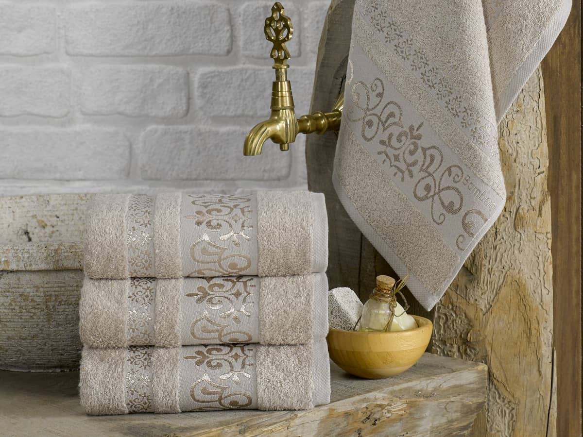 XPOSE ® Bambusový ručník CATANIA - latté 50x90 cm