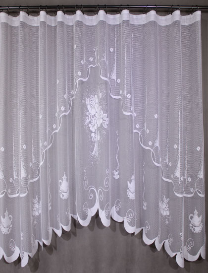 K&Nikatex Hotová oblouková záclona Konvička na kafe Velikost: 330x160 cm