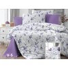 RENFORCE Povlečení  Fialový květ 200x220cm