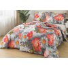 Bavlněné povlečení na dvě lůžka KARLA - oranžová/šedá