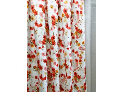 Dekorační látka Červené máky