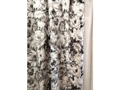 Dekorační látka Stíny růží šedé