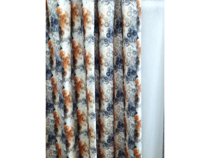 Dekorační látka Tanec bublin rezavá