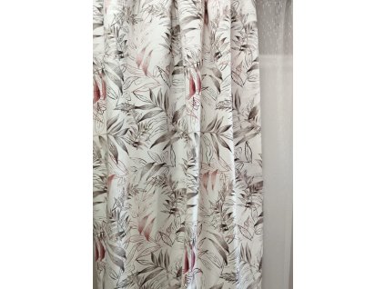 Dekorační látka Vínošedá botanica