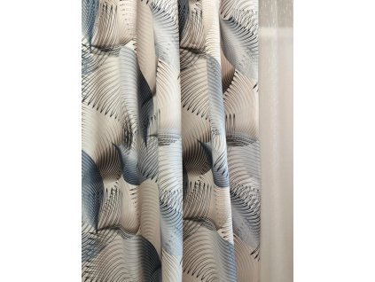 Dekorační látka Linie modrá