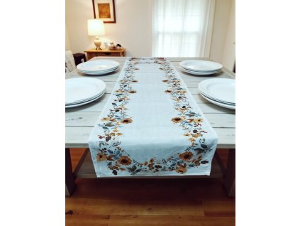 Ubrus běhoun na stůl Podzimní kvítí