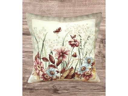 Dekorační povlak gobelín Květy