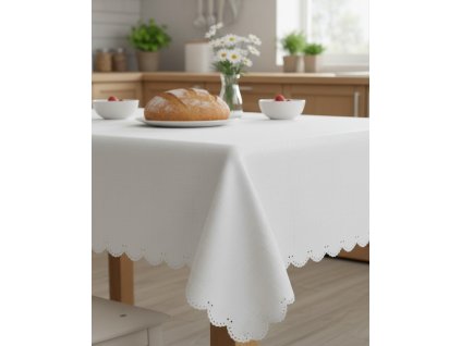 Teflonový ubrus jednobar. bílý